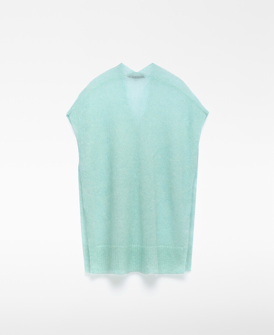 gilet in maglia misto mohair da donna
