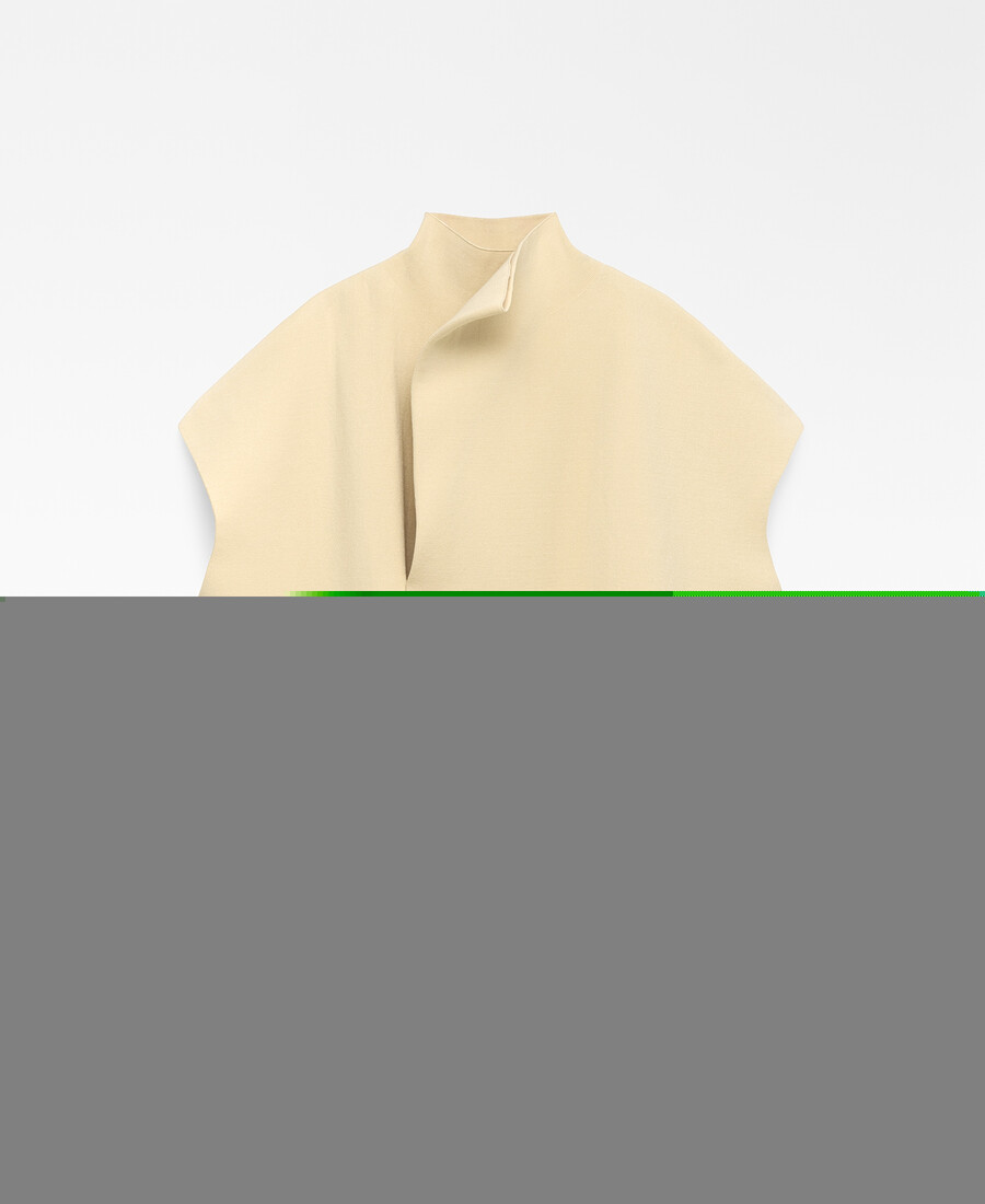 gilet in maglia con piega frontale donna