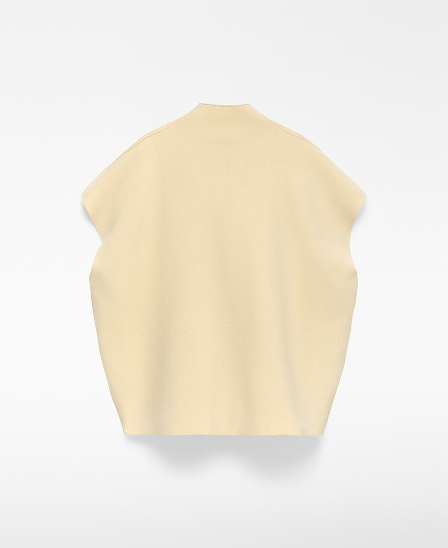 gilet in maglia con piega frontale donna