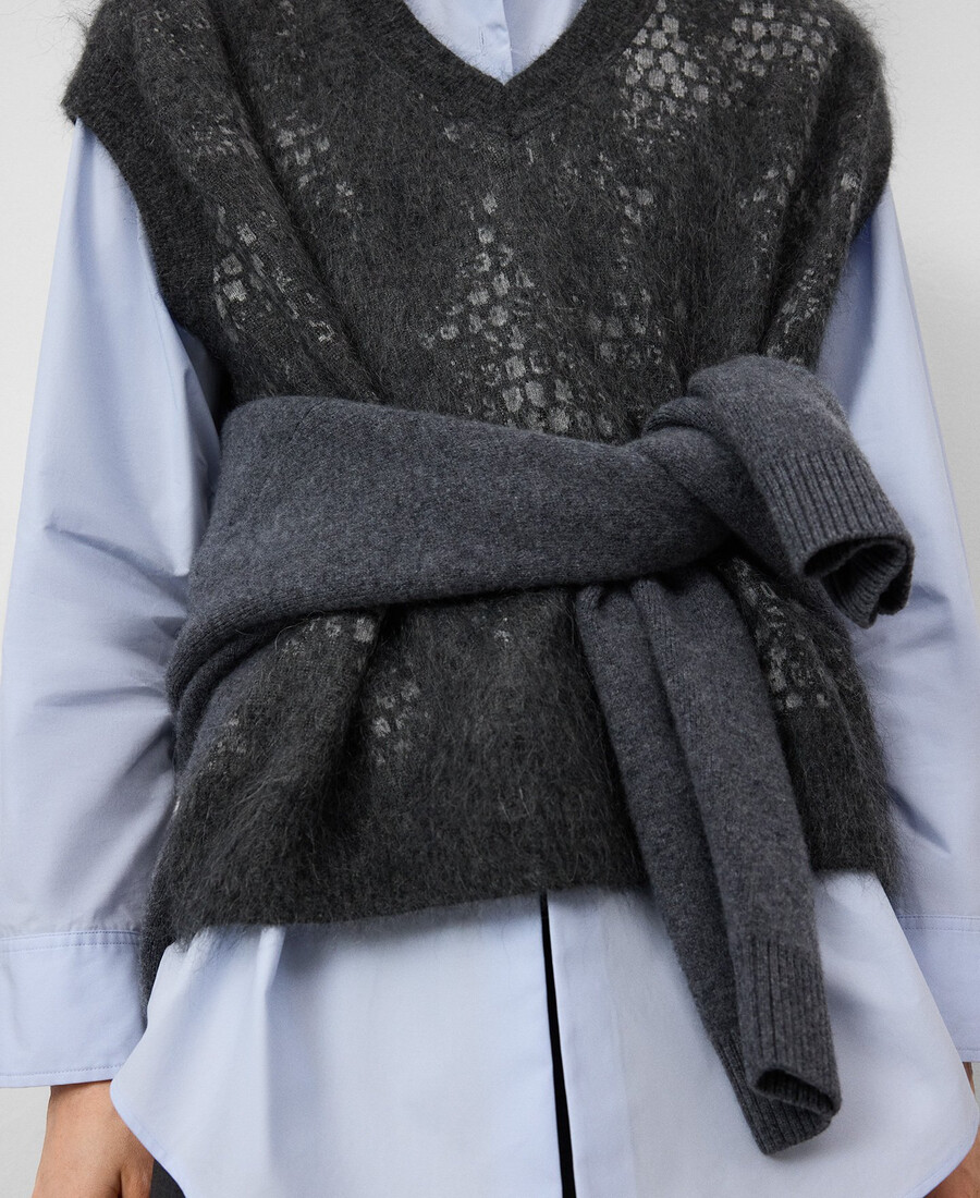 gilet in maglia jacquard da donna