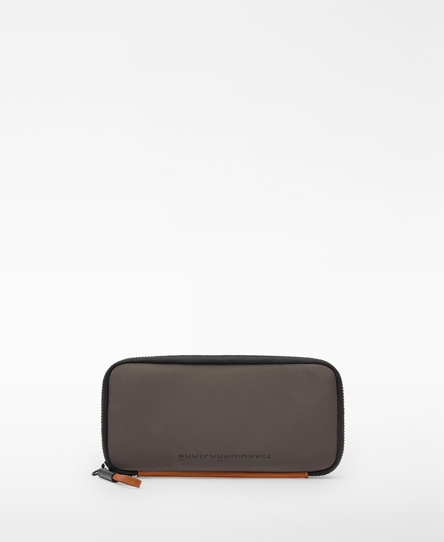 portafoglio grande da donna in nylon bicolore