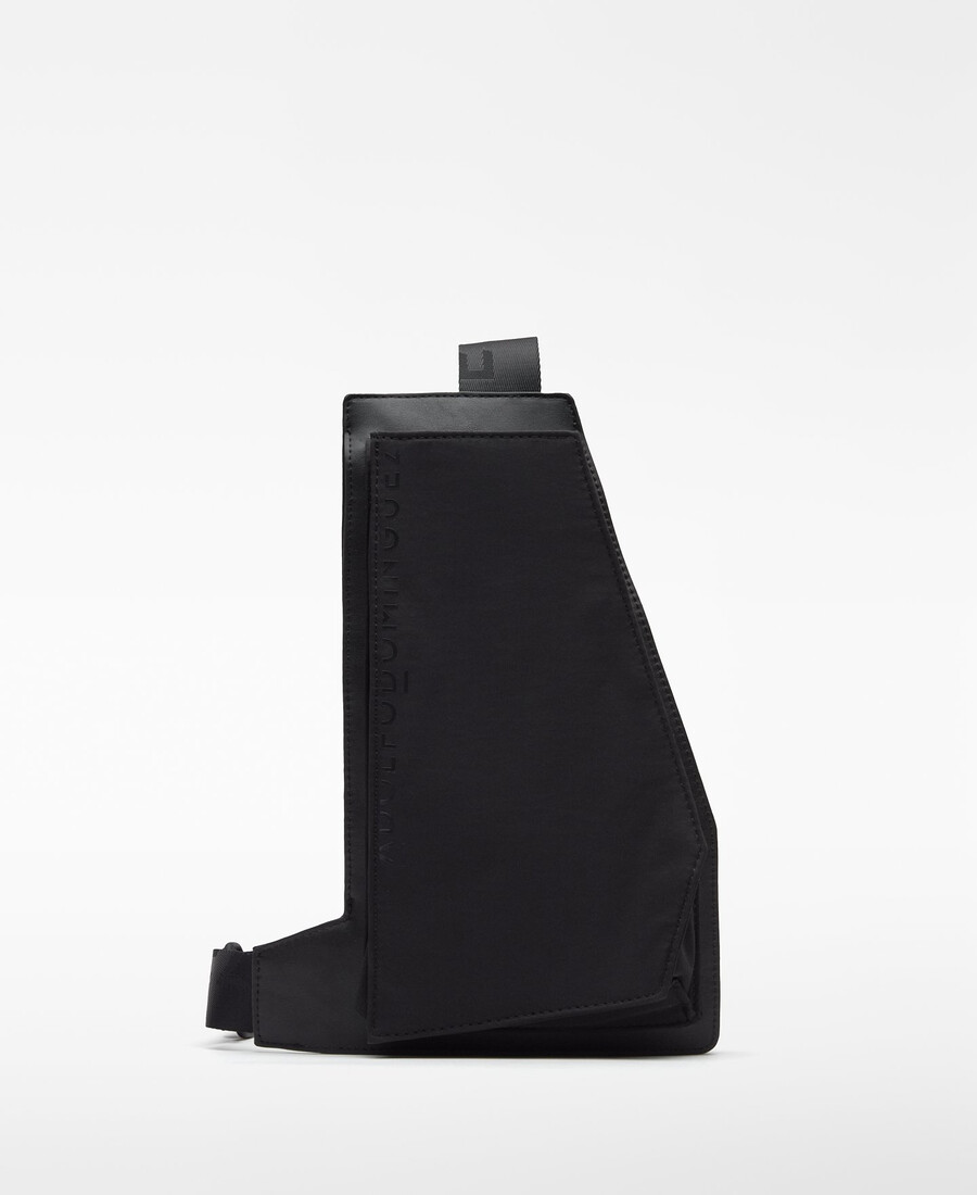 borsa a tracolla da uomo in tessuto misto