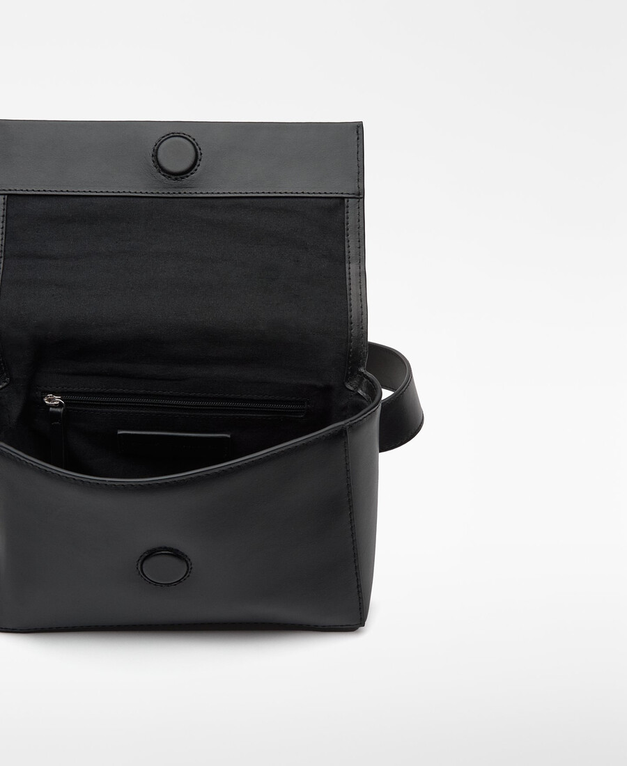 borsa a tracolla in pelle a forma di scatola da uomo