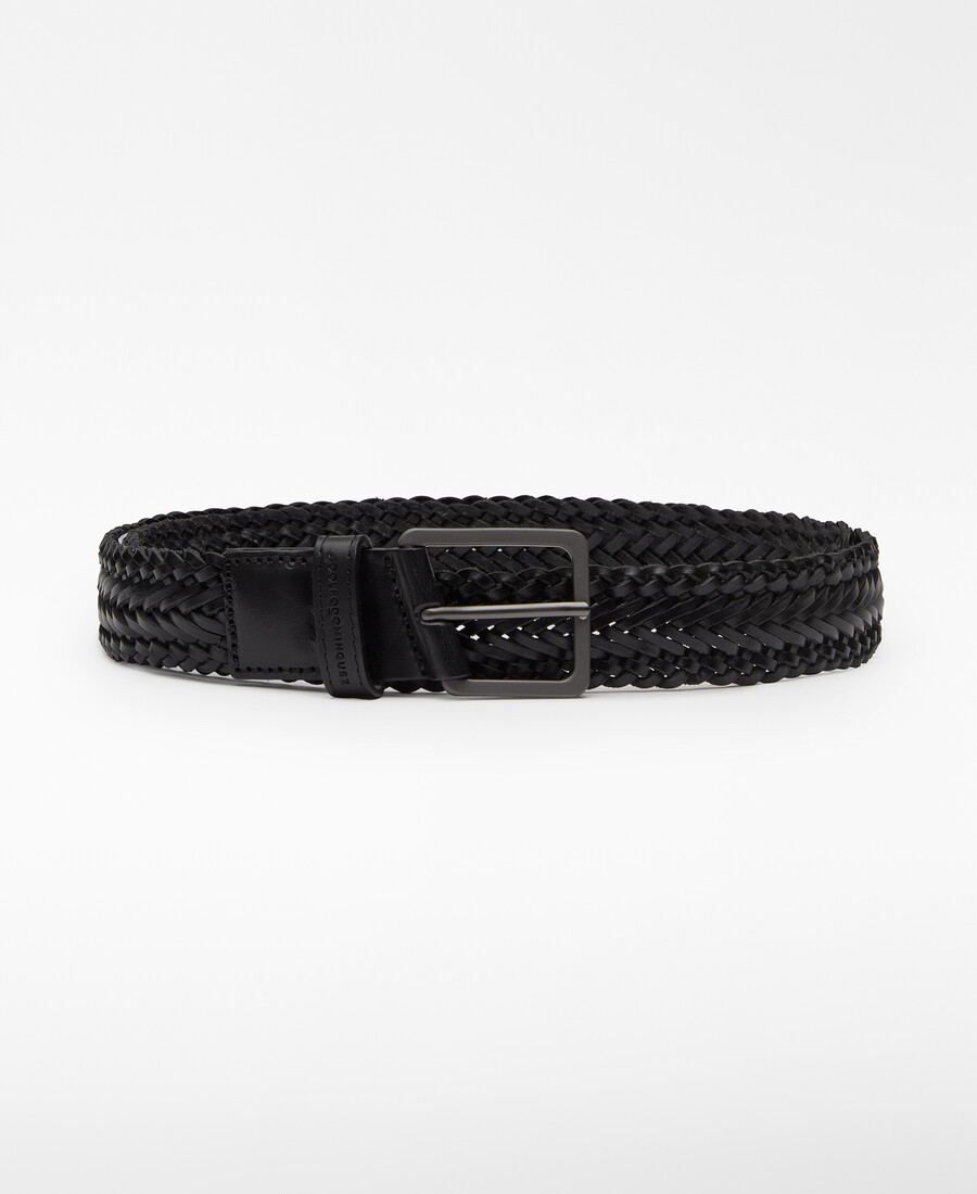 cintura in pelle intrecciata da uomo
