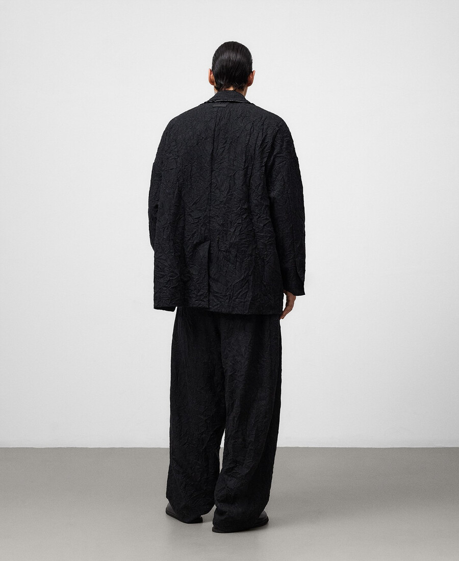 blazer oversize stropicciato da uomo