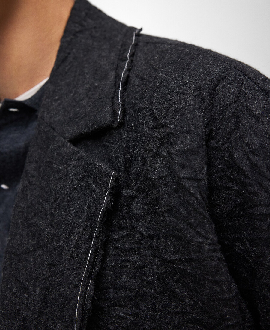 blazer oversize stropicciato da uomo