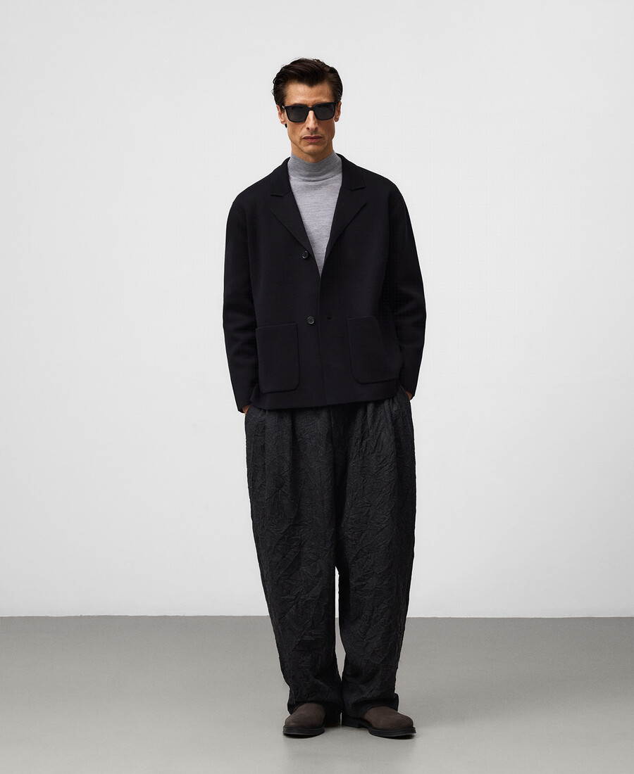 blazer in maglia dalla vestibilità rilassata da uomo