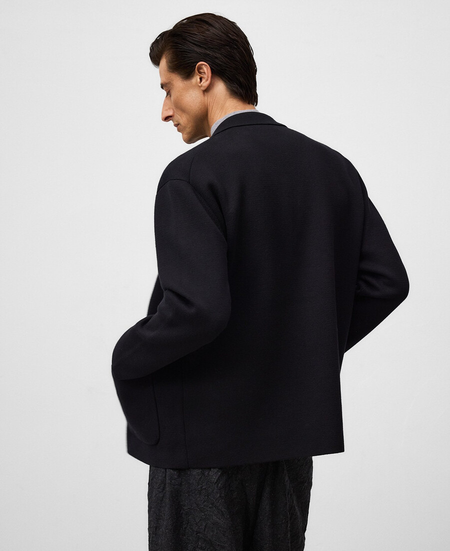 blazer in maglia dalla vestibilità rilassata da uomo