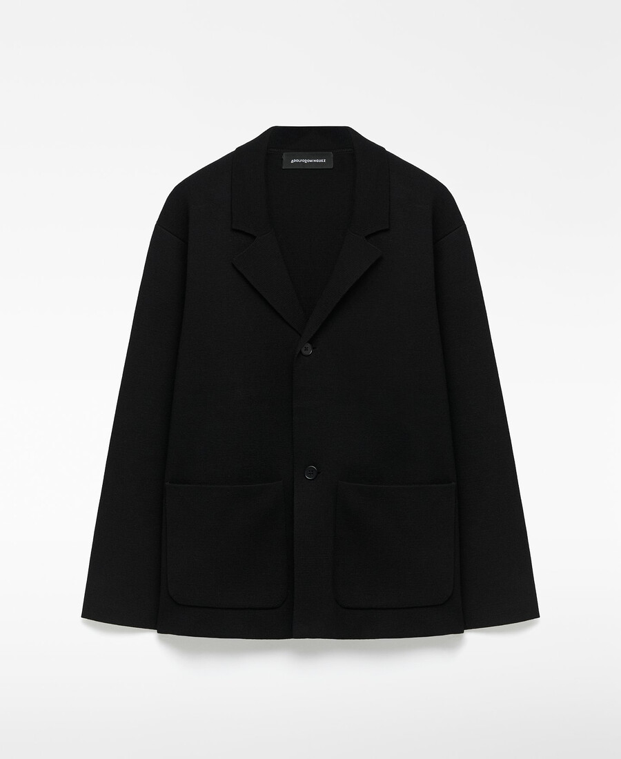 blazer in maglia dalla vestibilità rilassata da uomo