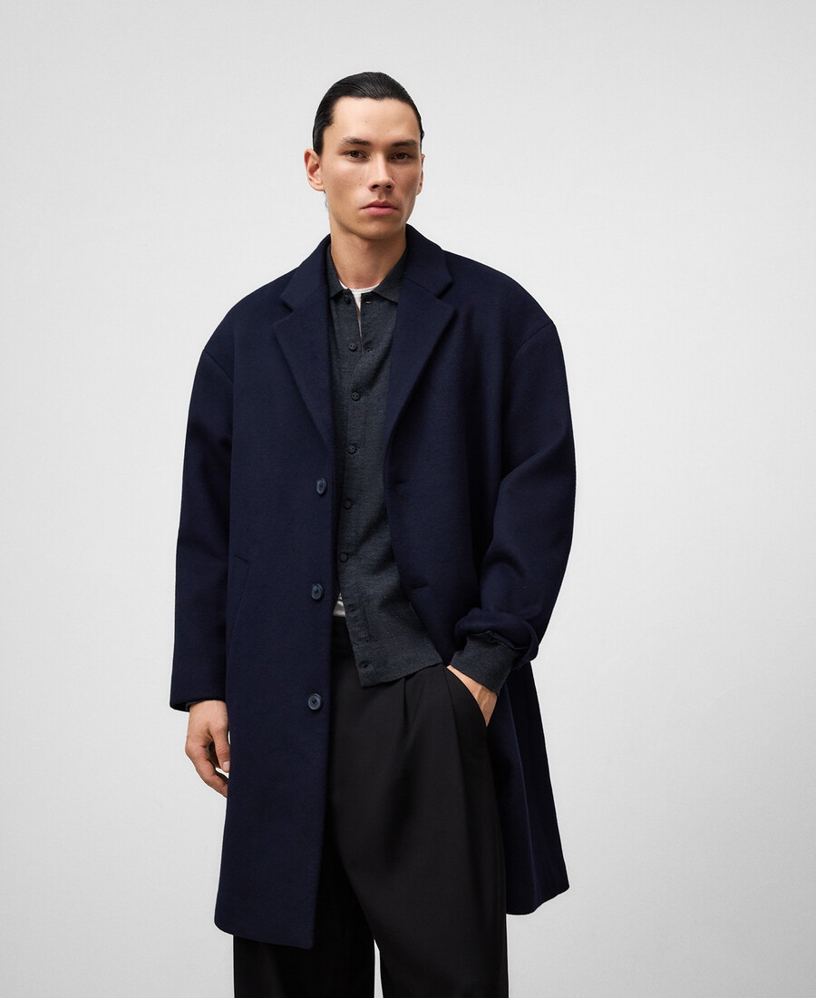 cappotto in misto lana da uomo