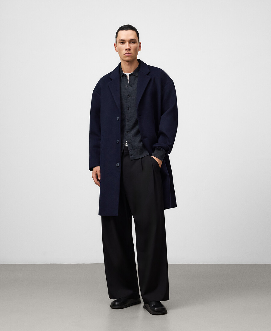 cappotto in misto lana da uomo