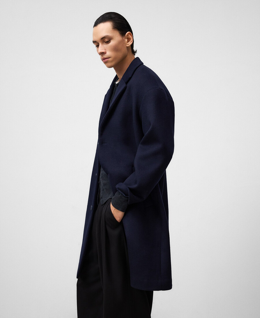 cappotto in misto lana da uomo