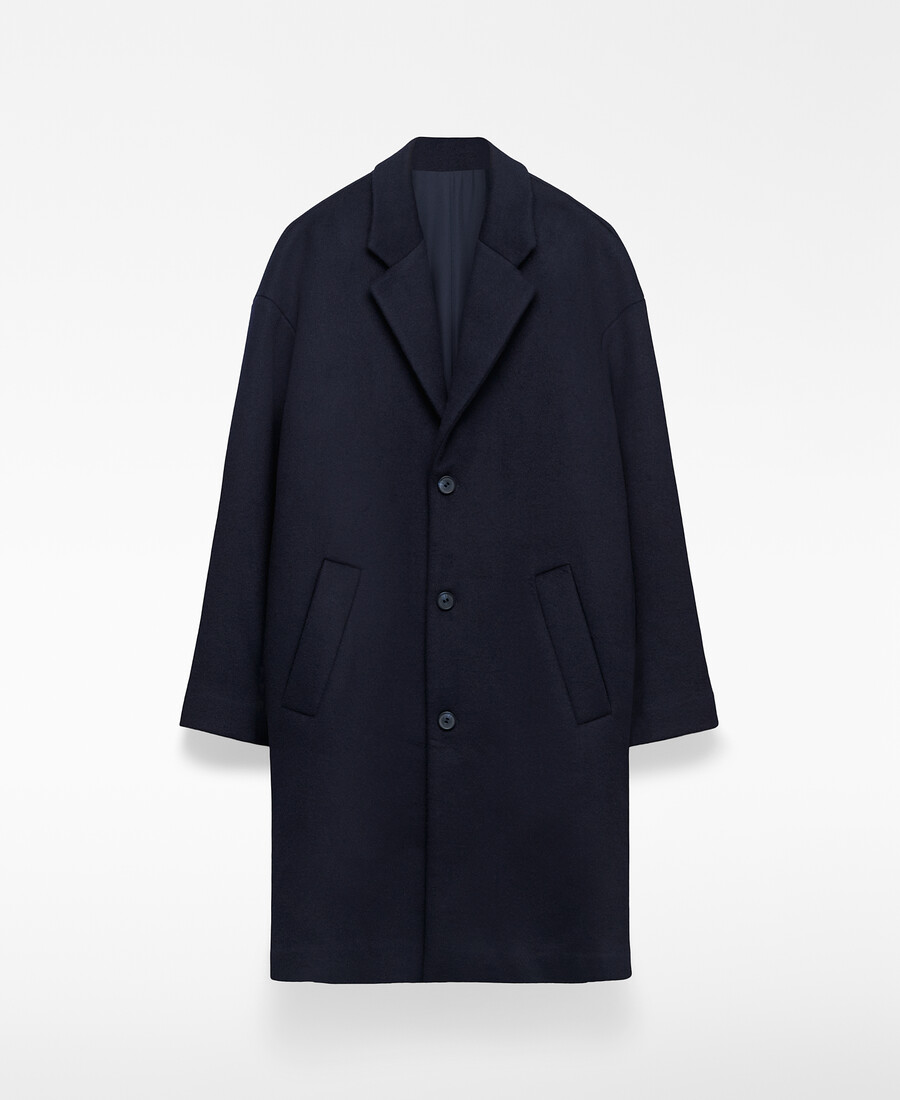 cappotto in misto lana da uomo