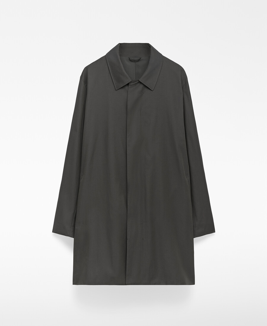 trench uomo con collo alla francese