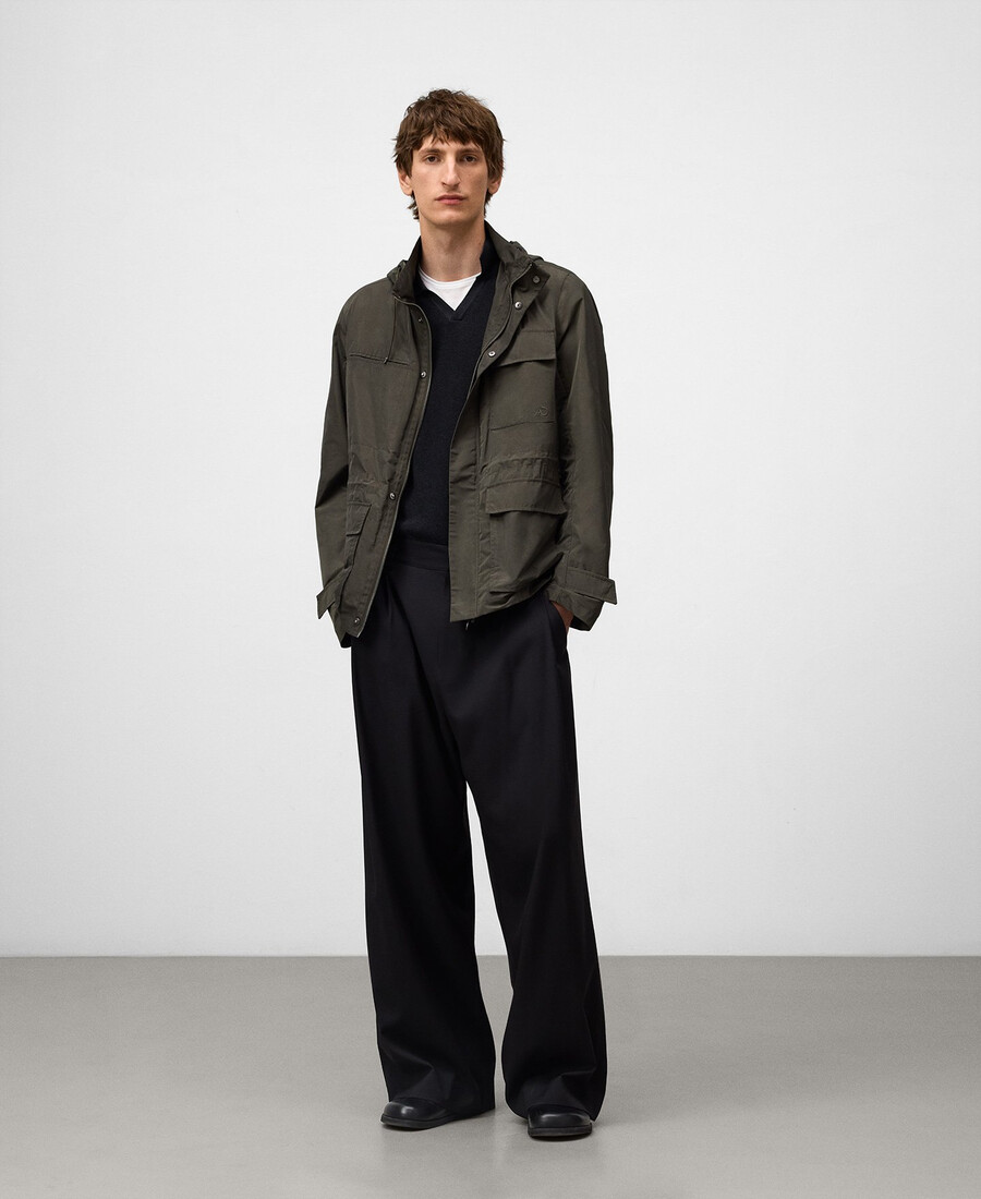 giacca sahariana in nylon da uomo