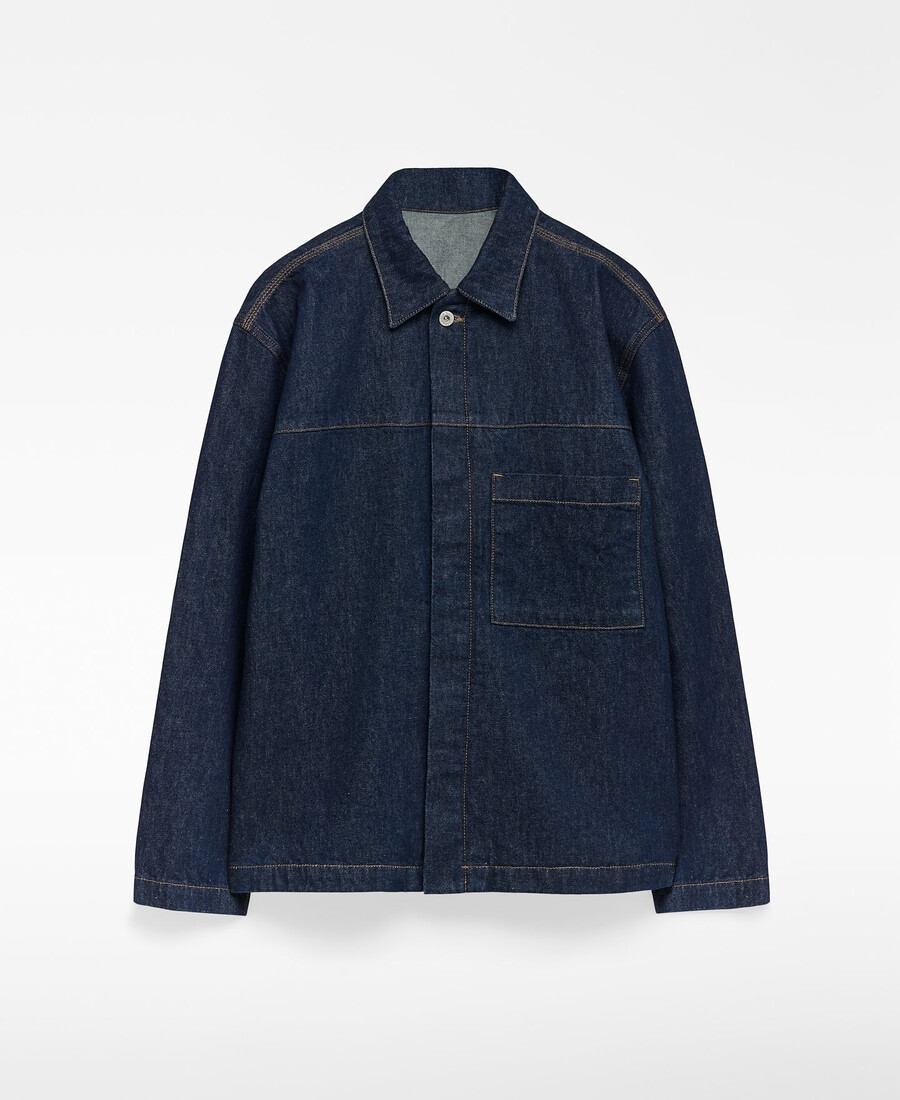 giacca in denim di cotone da uomo