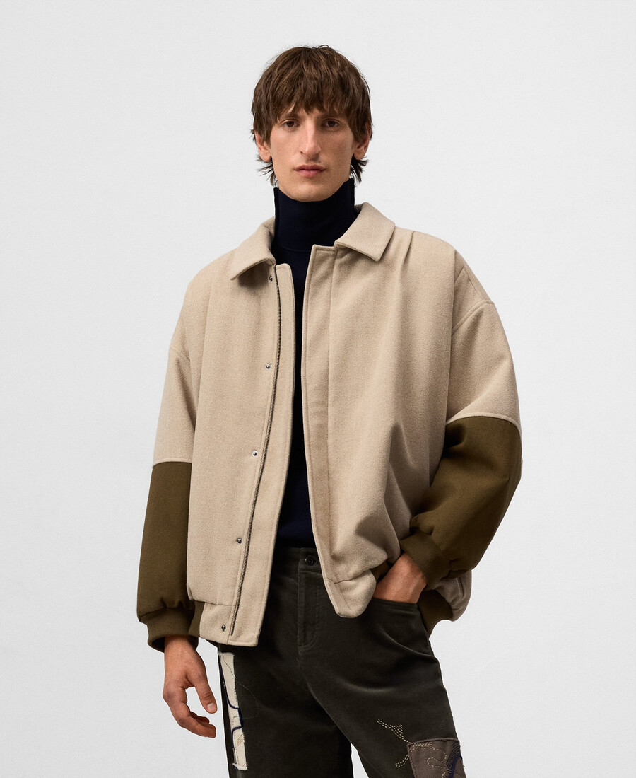 giubbotto bomber in tessuto misto uomo