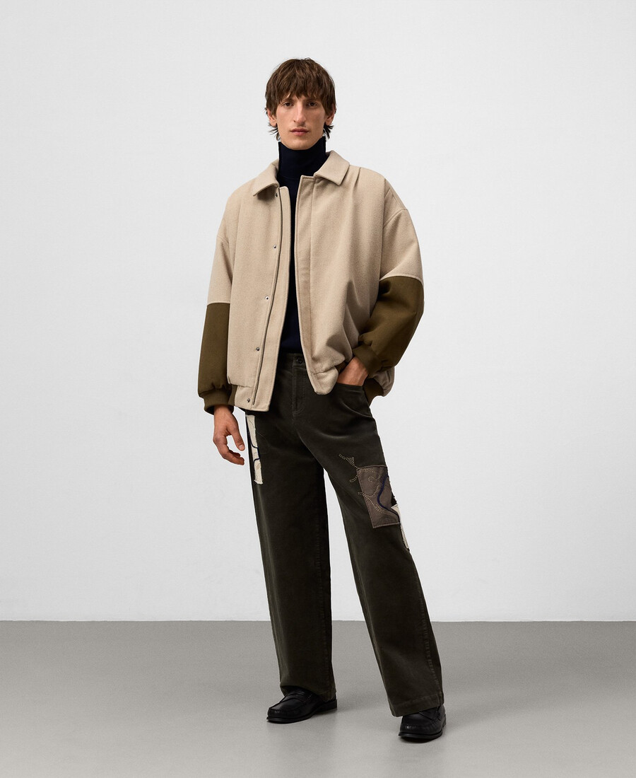 giubbotto bomber in tessuto misto uomo