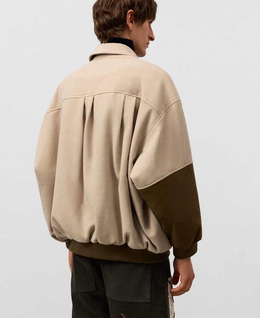 giubbotto bomber in tessuto misto uomo