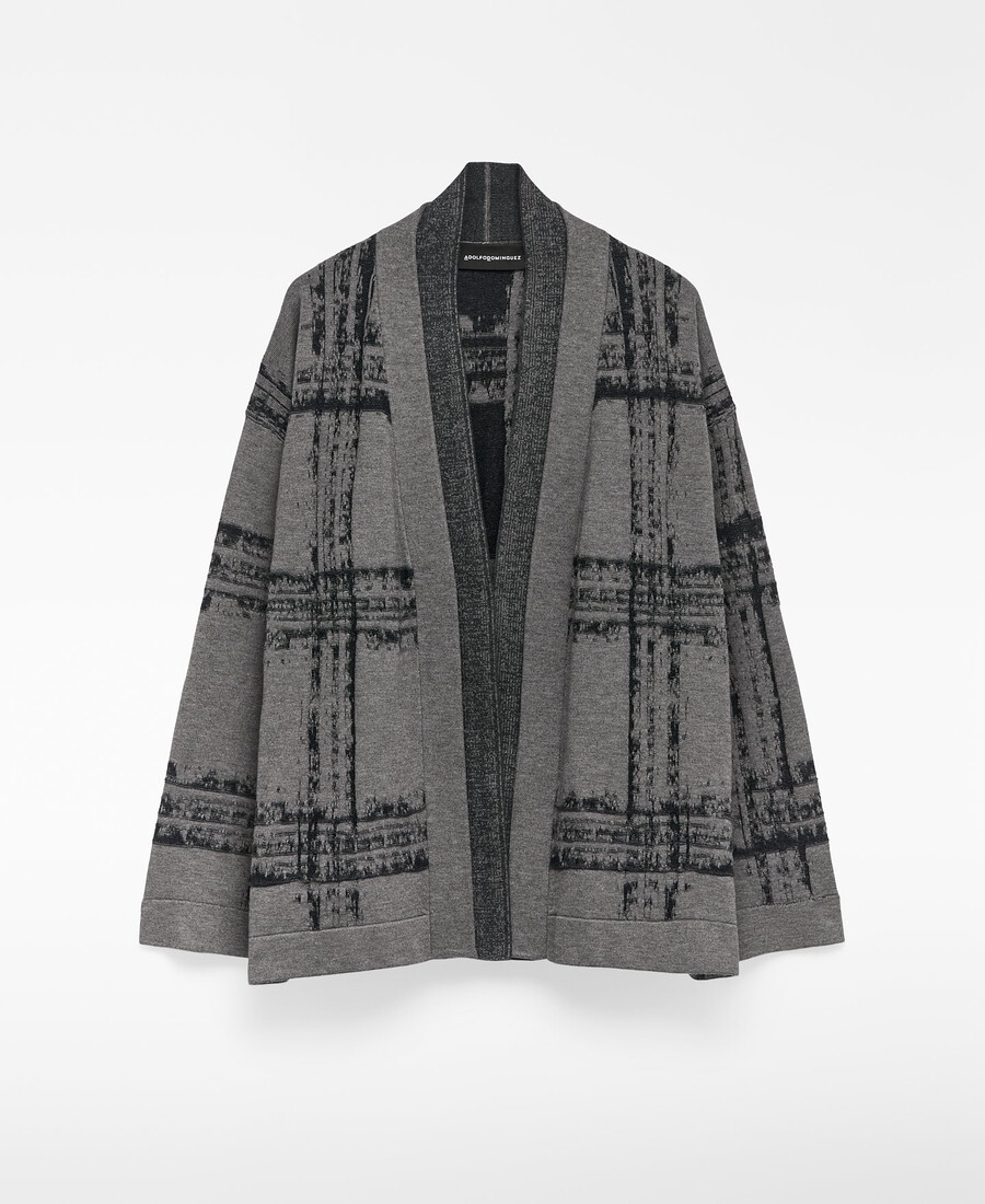 giacca kimono in maglia jacquard da uomo