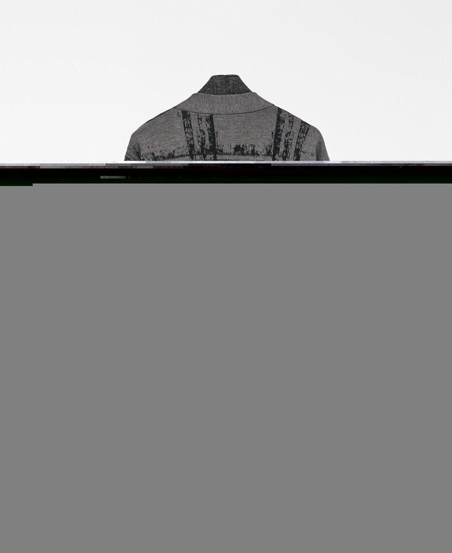 giacca kimono in maglia jacquard da uomo