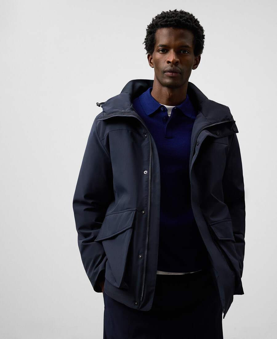 parka corto con cappuccio uomo