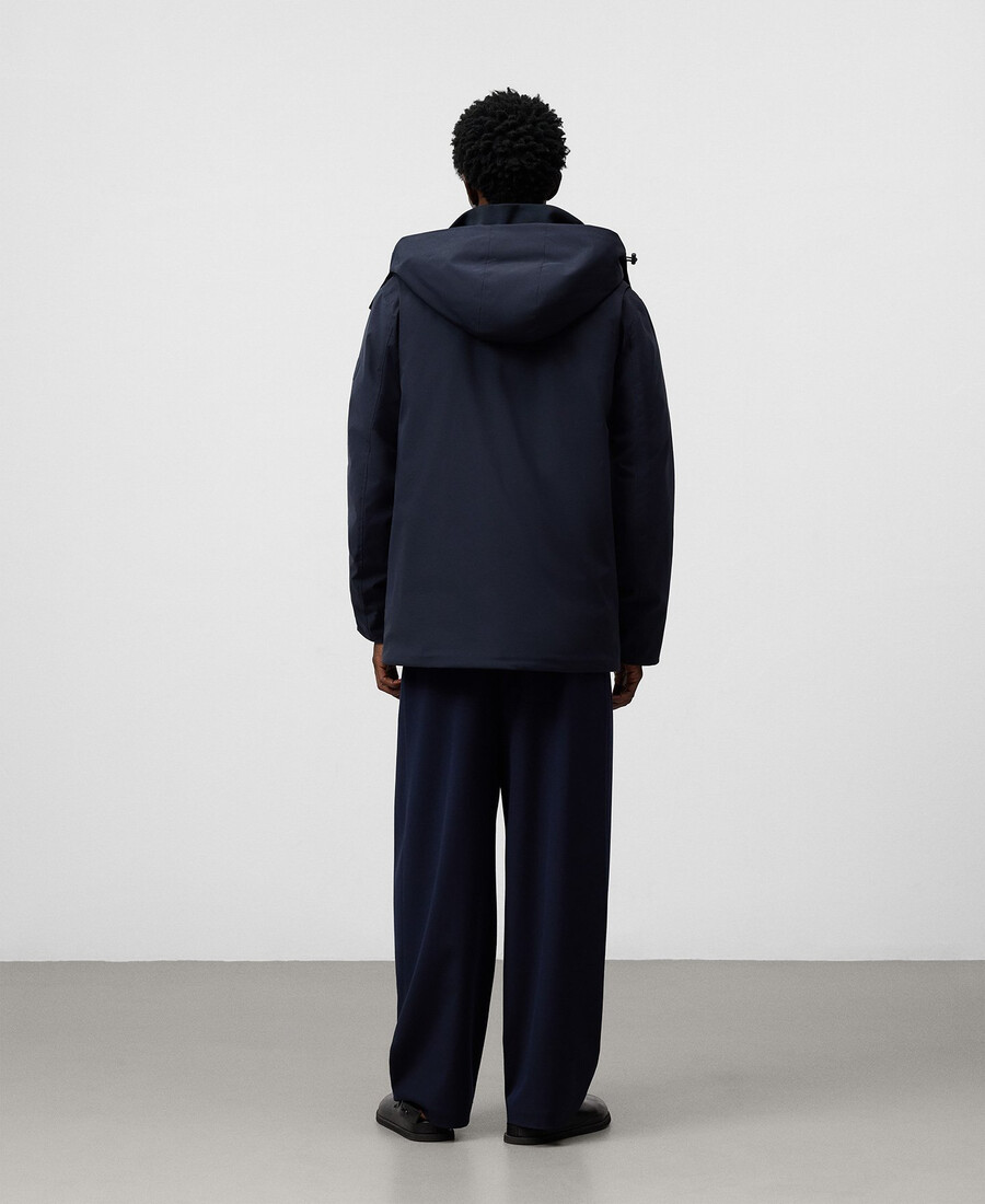 parka corto con cappuccio uomo