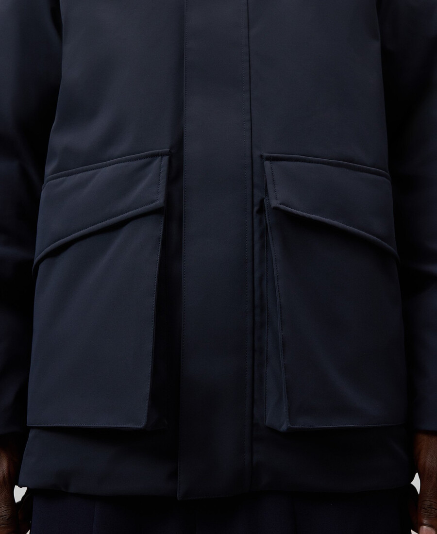 parka corto con cappuccio uomo