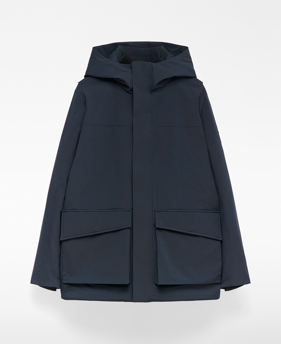 parka corto con cappuccio uomo