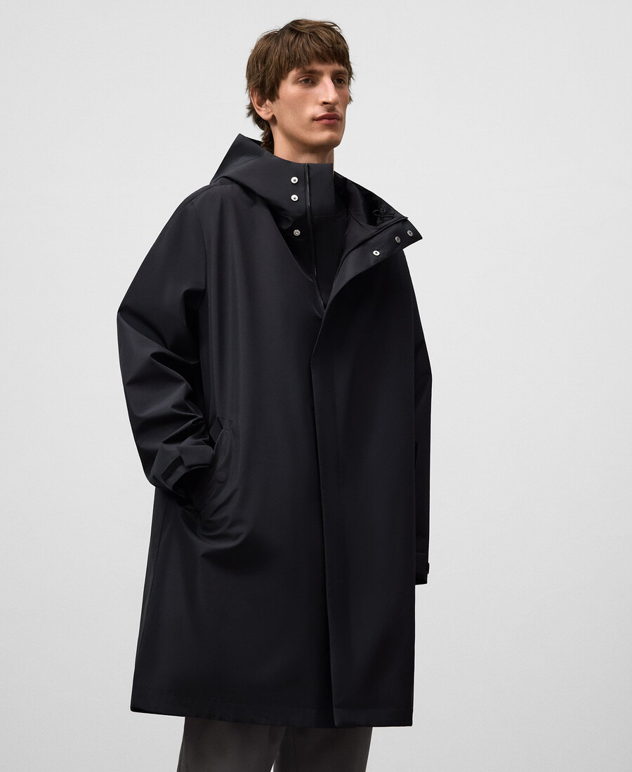 parka lungo con cappuccio da uomo