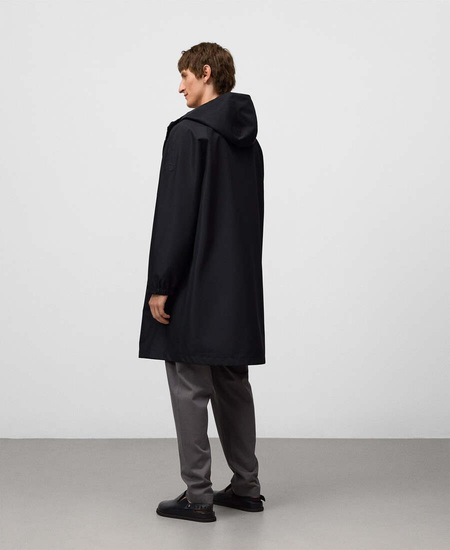 parka lungo con cappuccio da uomo