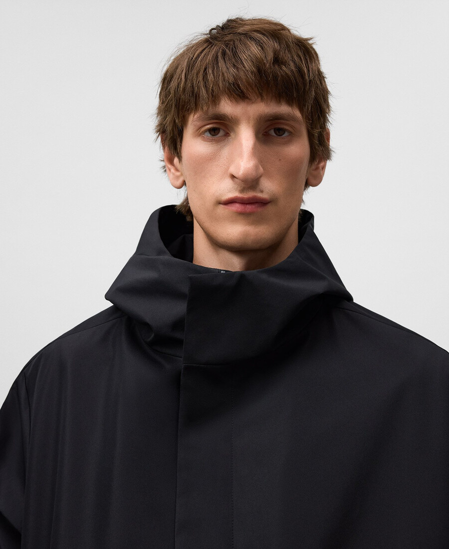 parka lungo con cappuccio da uomo