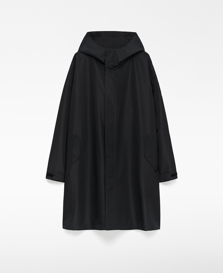 parka lungo con cappuccio da uomo