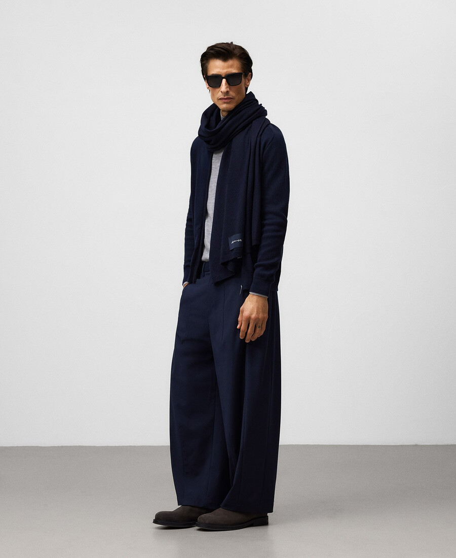 sciarpa in lana merino uomo
