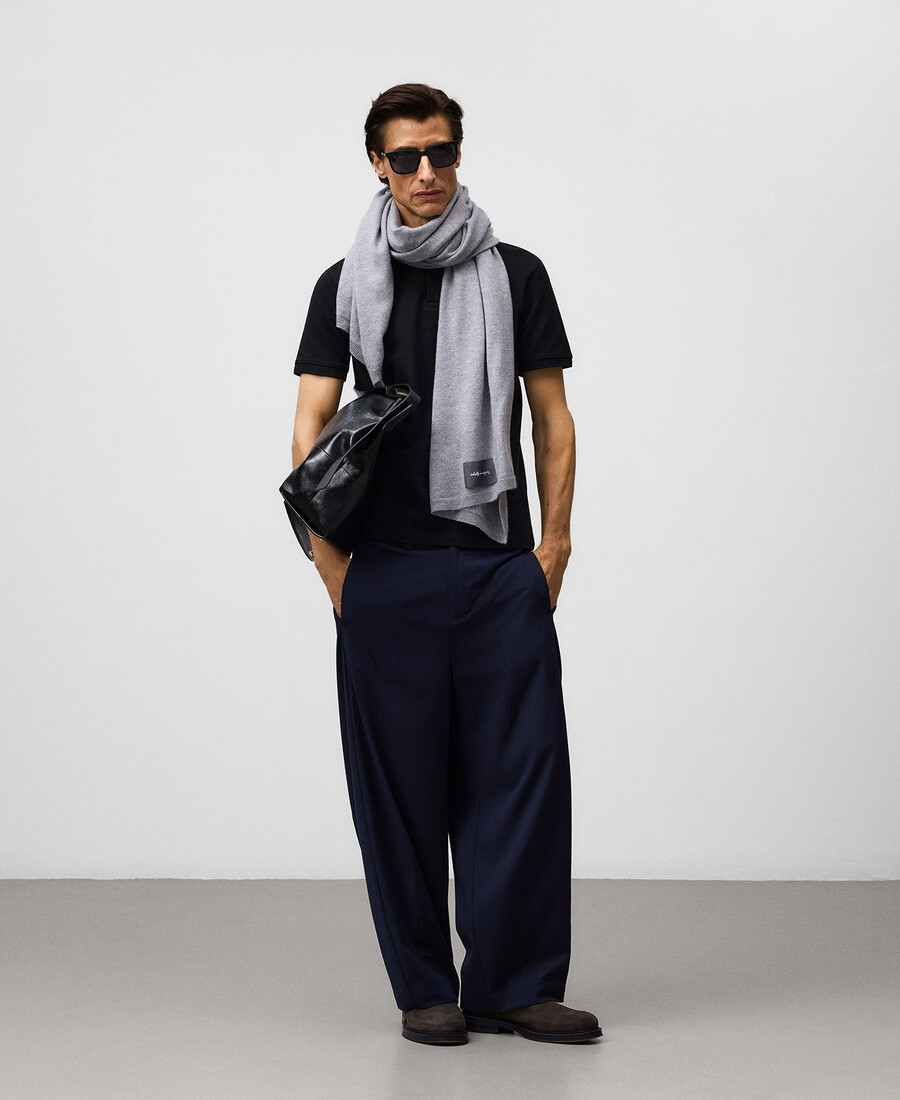 sciarpa in lana merino uomo