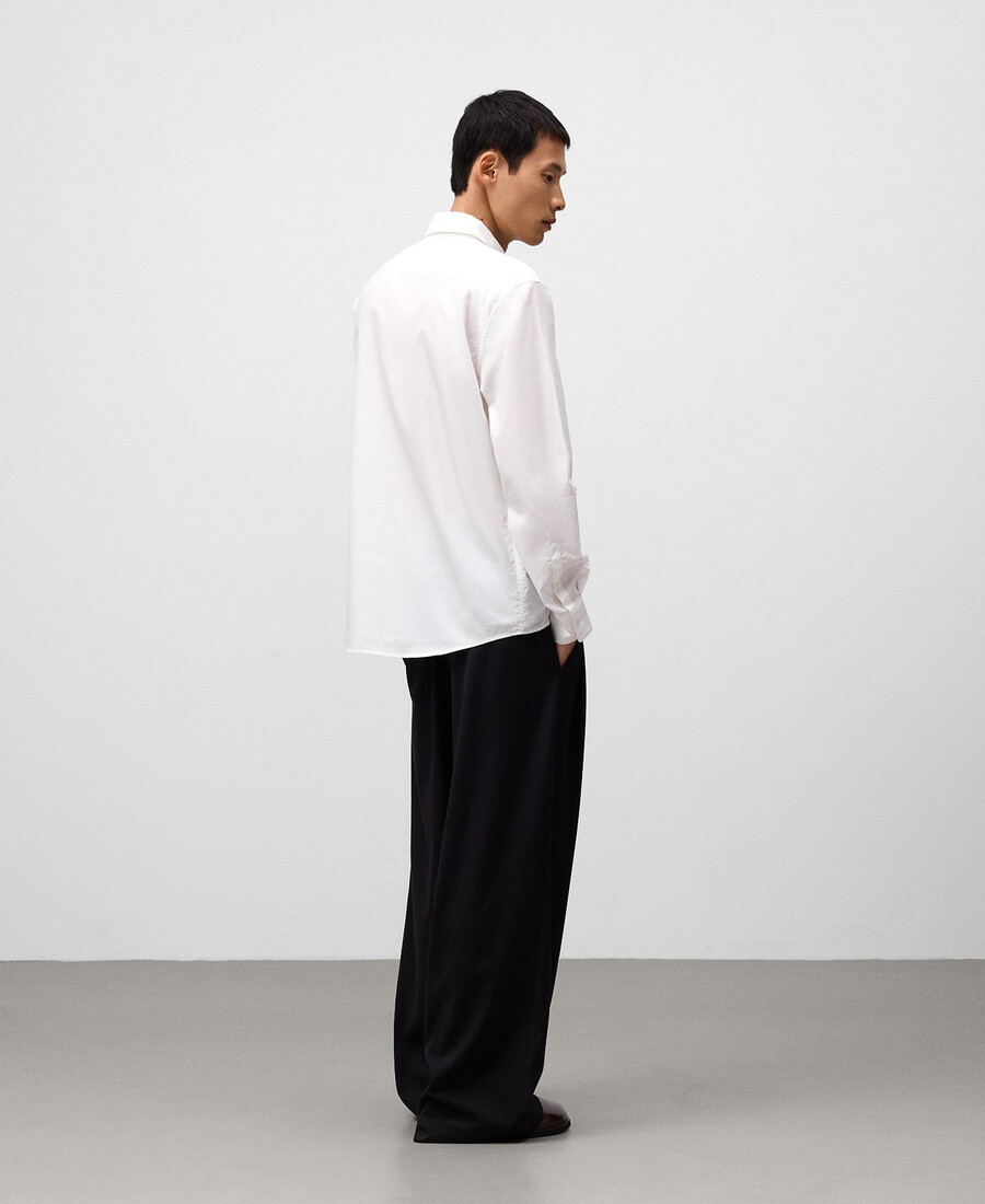 camicia da uomo con colletto alla francese vestibilità regolare