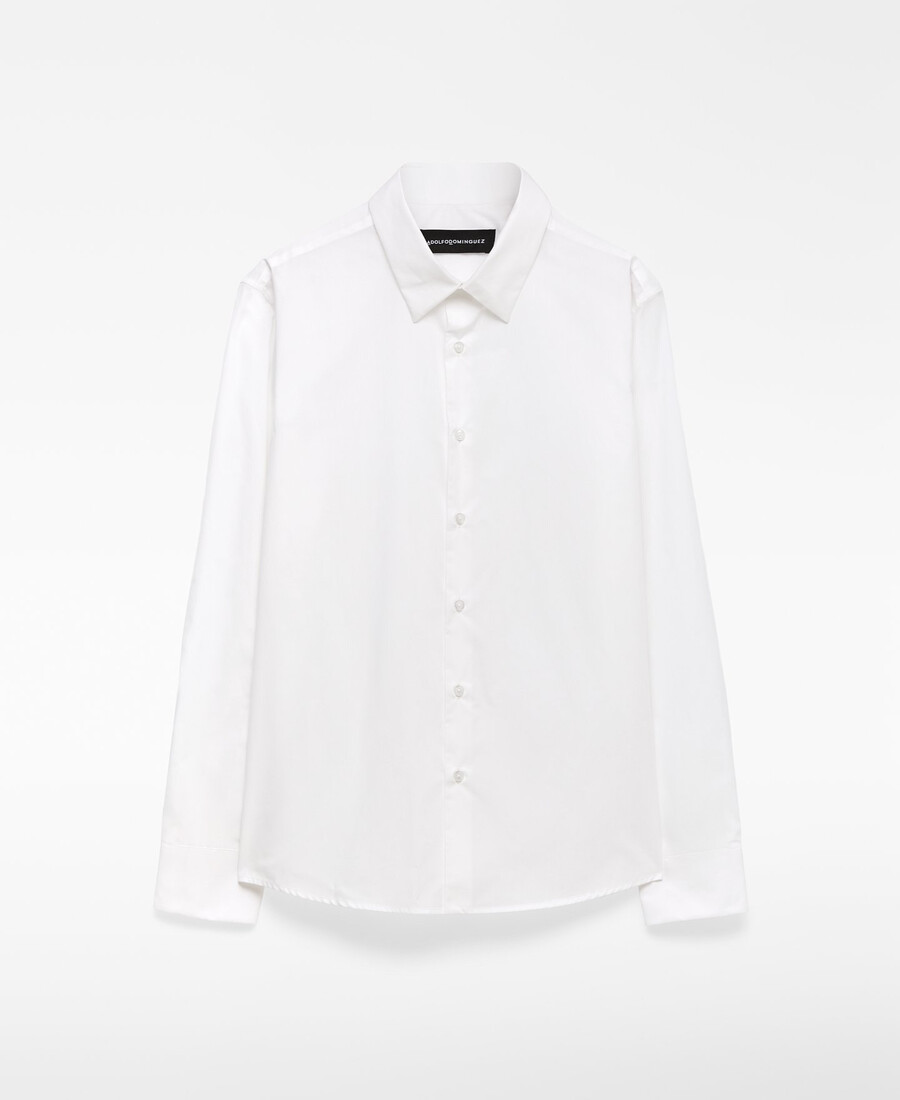 camicia da uomo con colletto alla francese vestibilità regolare