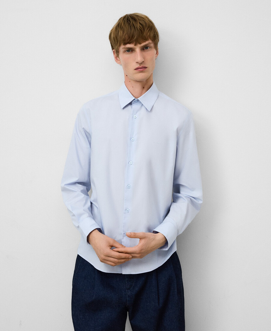 camicia da uomo con colletto alla francese vestibilità regolare