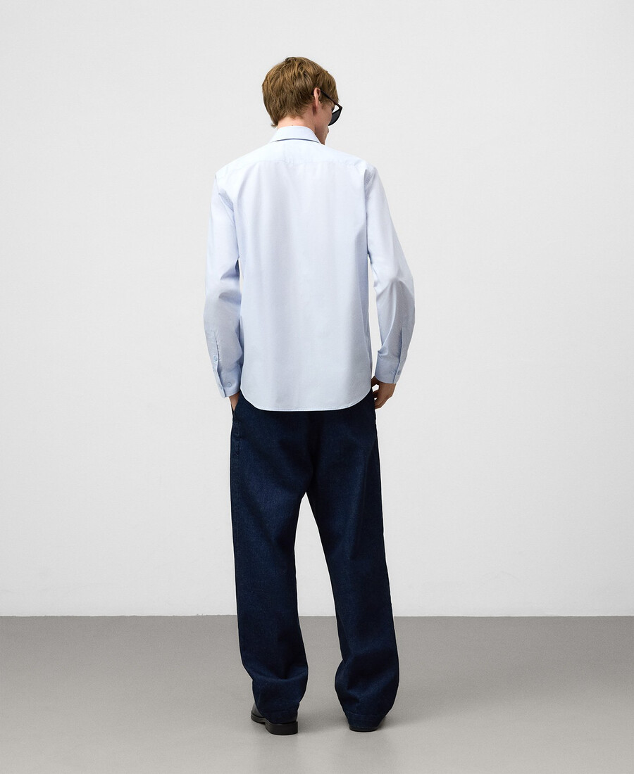 camicia da uomo con colletto alla francese vestibilità regolare