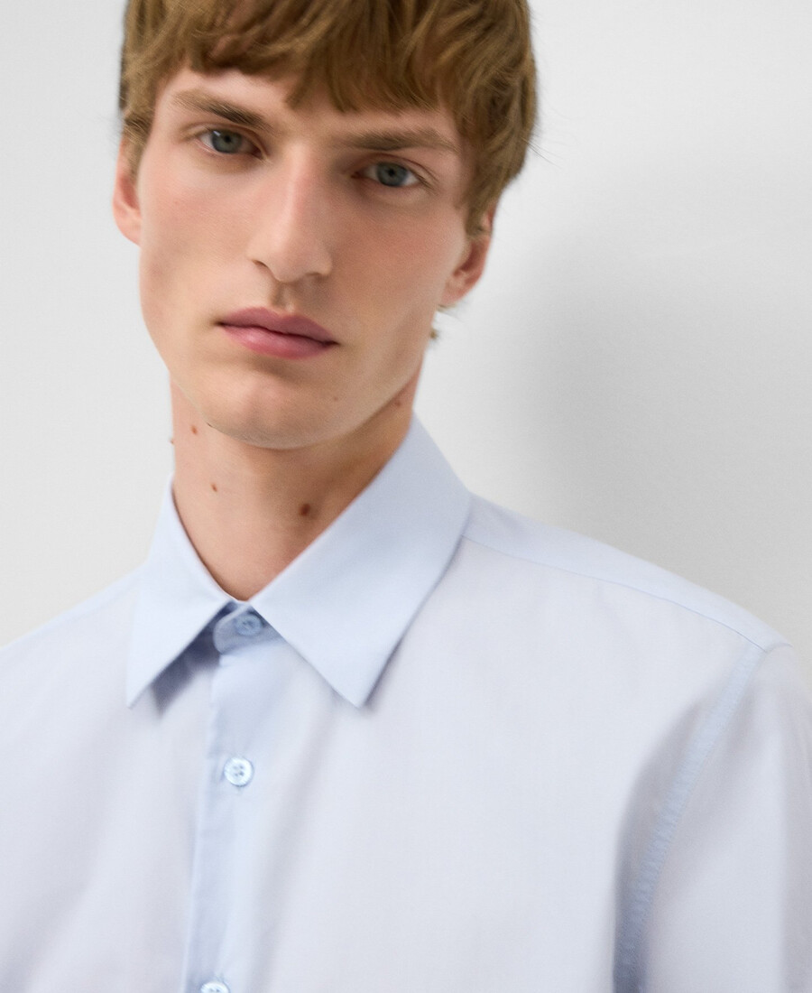 camicia da uomo con colletto alla francese vestibilità regolare