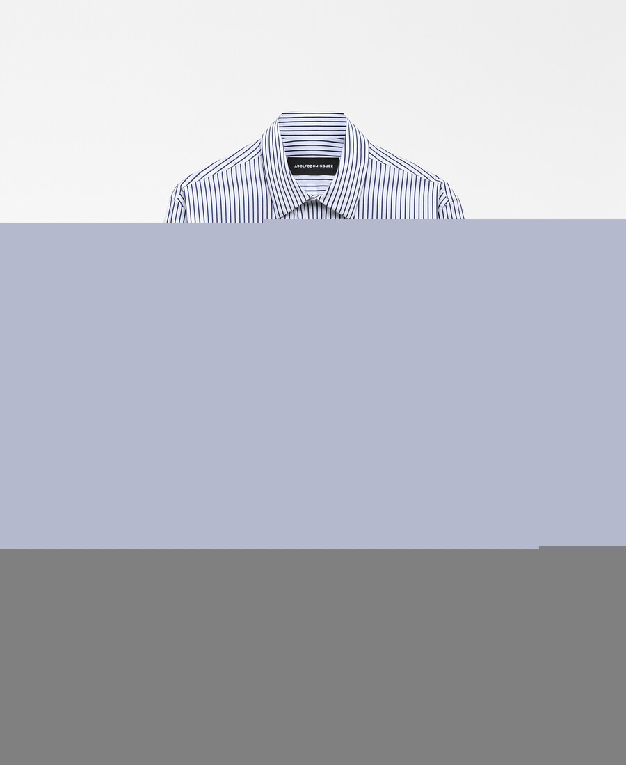 camicia a righe vestibilità regolare con taschino uomo