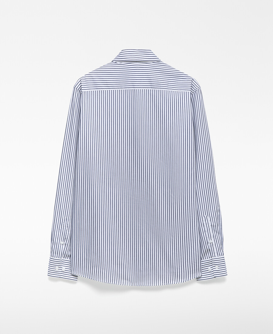 camicia a righe vestibilità regolare con taschino uomo