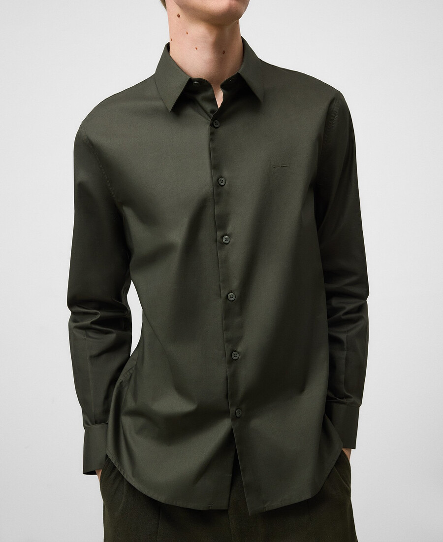 camicia da uomo con colletto alla francese vestibilità regolare