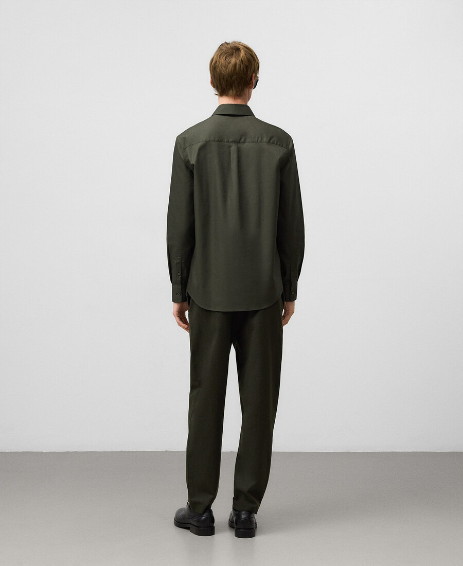 camicia da uomo con colletto alla francese vestibilità regolare