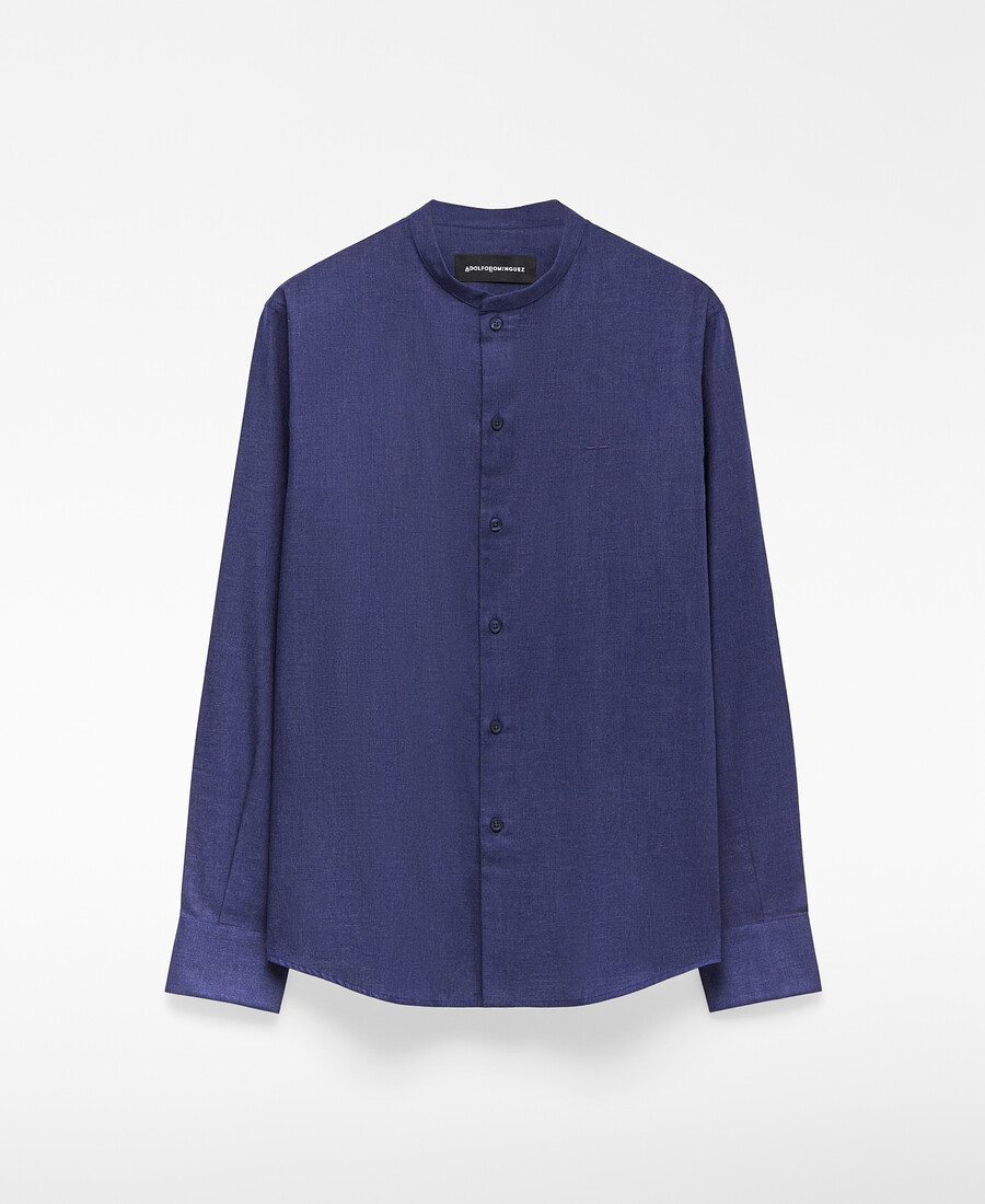 camicia uomo con colletto alla coreana vestibilità regolare