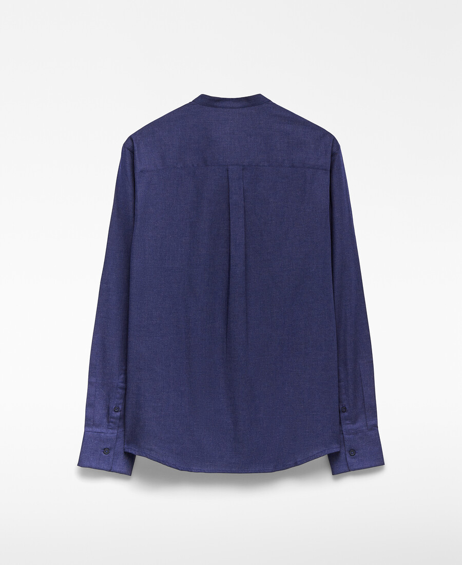 camicia uomo con colletto alla coreana vestibilità regolare