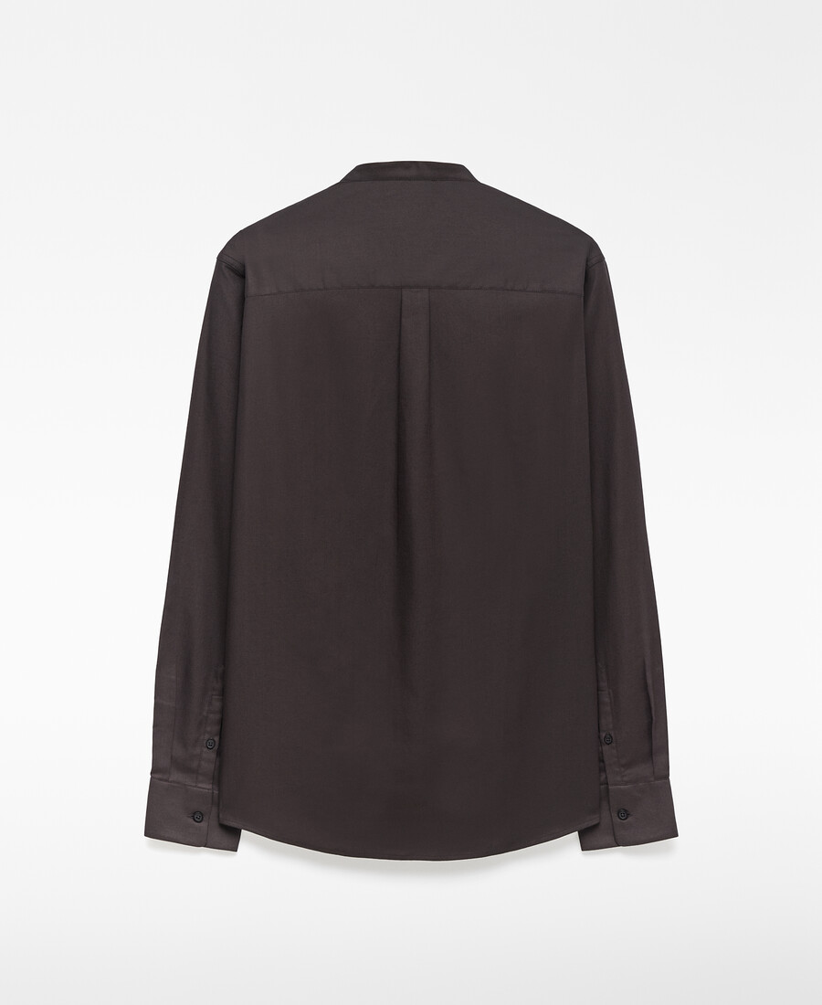 camicia uomo con colletto alla coreana vestibilità regolare