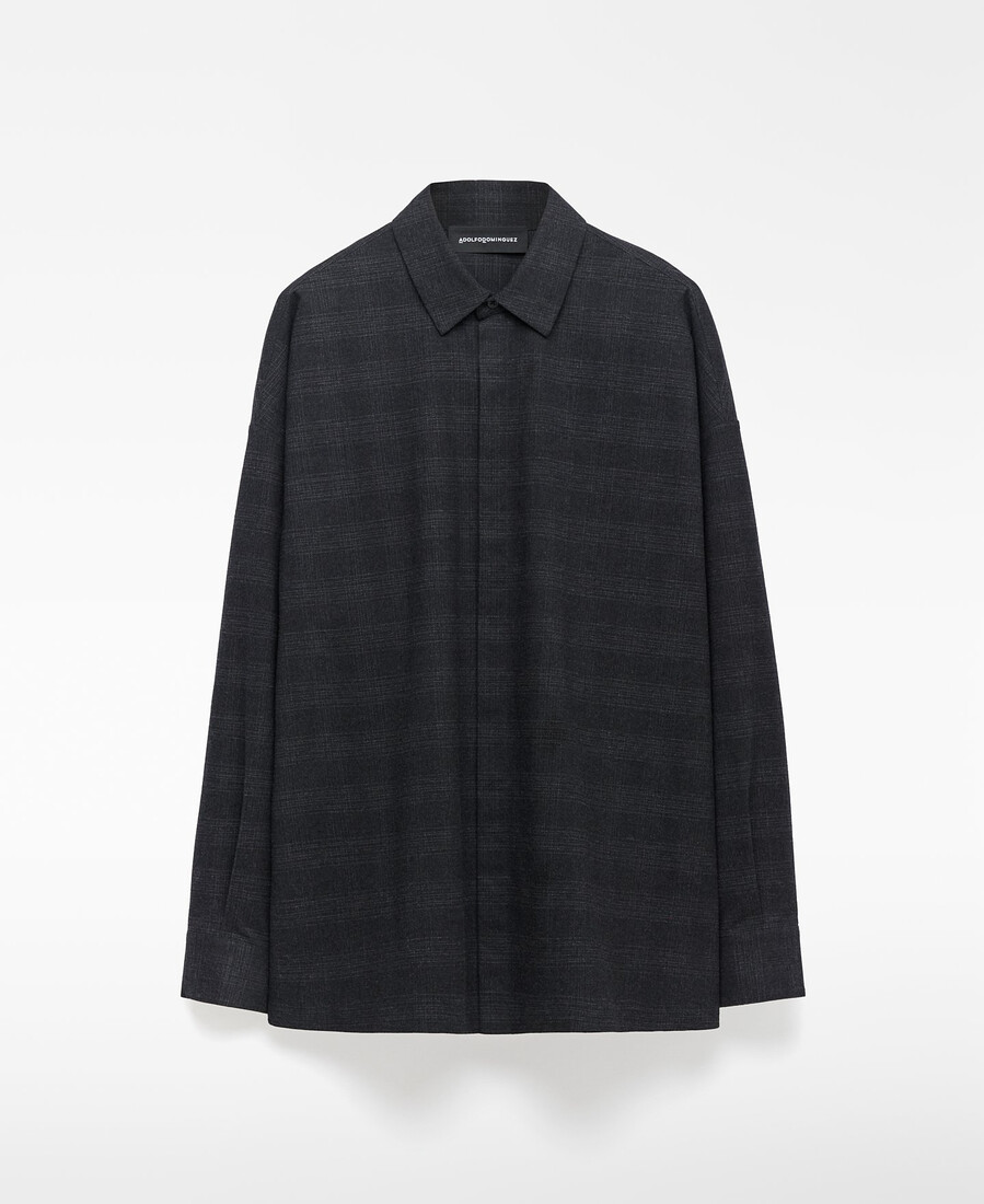 camicia a quadri oversize da uomo