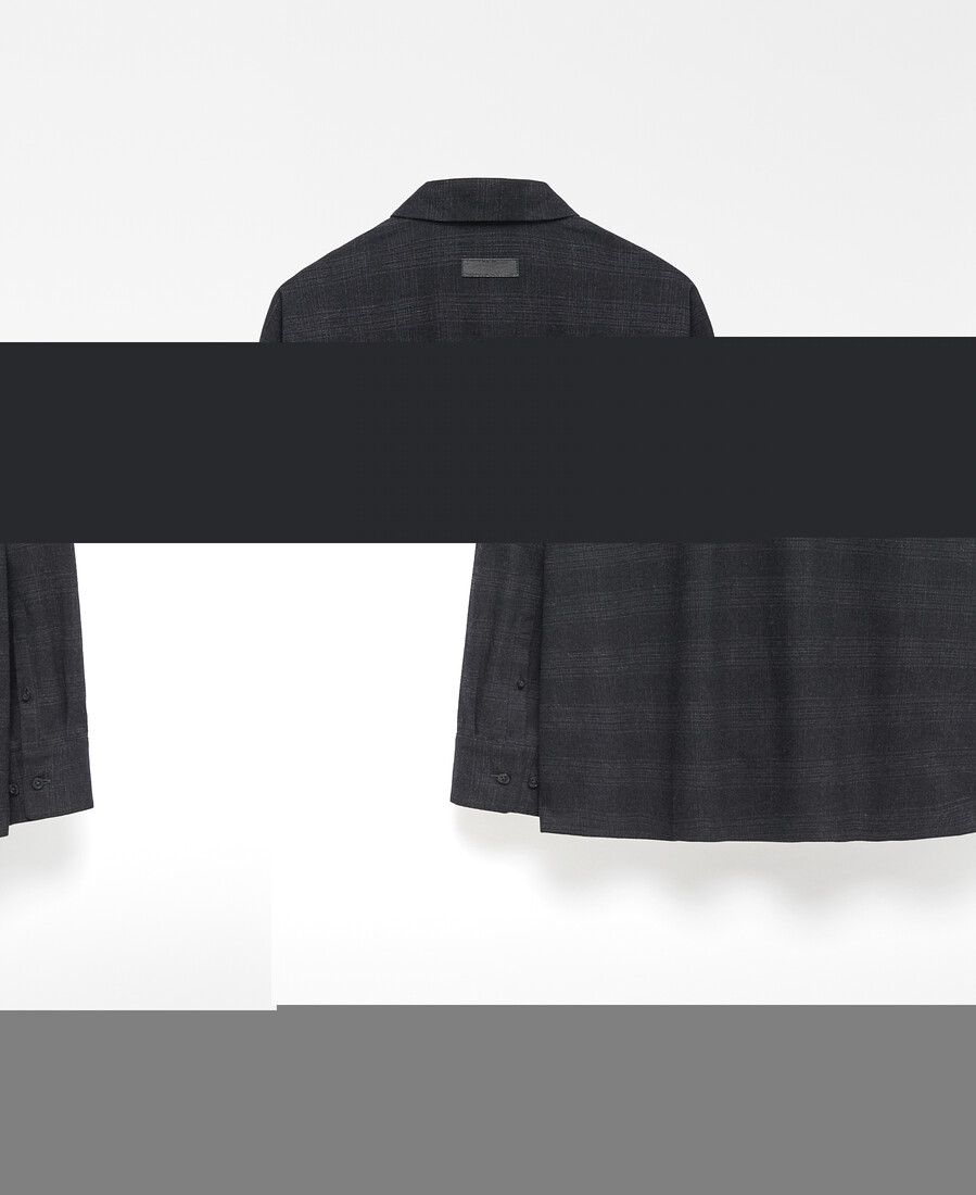 camicia a quadri oversize da uomo