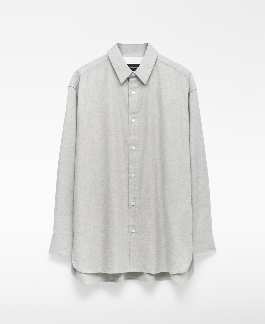 camicia da uomo con colletto alla francese dalla vestibilità comoda
